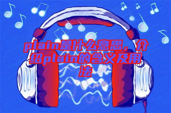 plain是什么意思,介紹plain的含義及用法