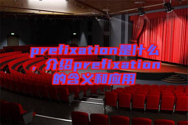 prefixation是什么,介紹prefixation的含義和應用