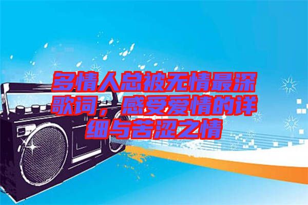 多情人總被無情最深歌詞,感受愛情的詳細與苦澀之情