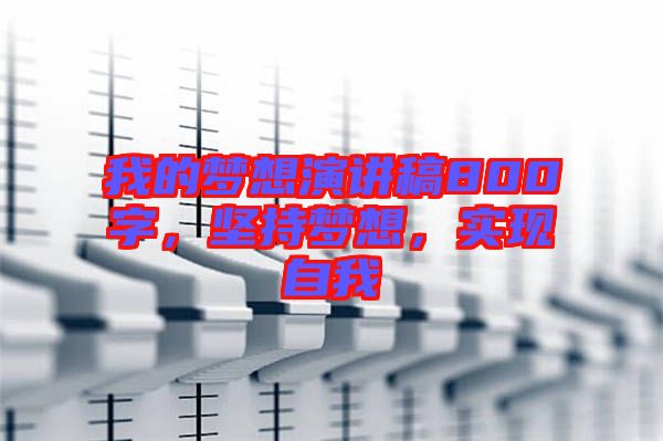 我的夢想演講稿800字,堅持夢想,實現自我