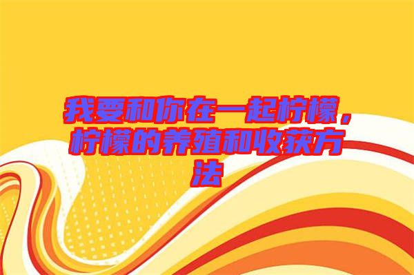 我要和你在一起檸檬,檸檬的養(yǎng)殖和收獲方法