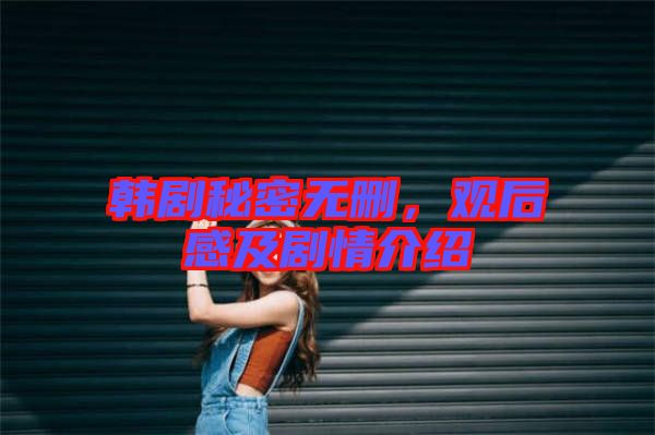 韓劇秘密無刪,觀后感及劇情介紹