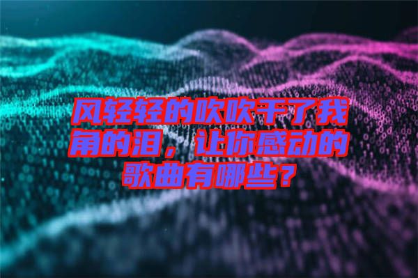 風(fēng)輕輕的吹吹干了我角的淚,讓你感動的歌曲有哪些?