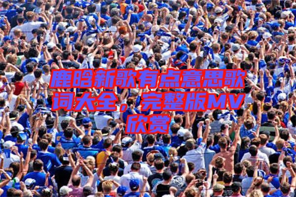 鹿晗新歌有點意思歌詞大全,完整版MV欣賞