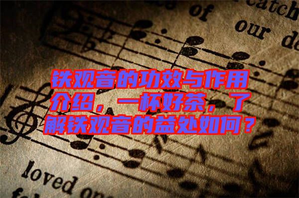 鐵觀音的功效與作用介紹,一杯好茶,了解鐵觀音的益處如何?