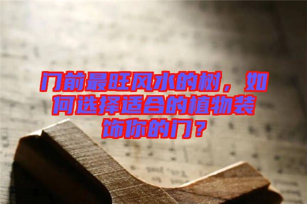 門前最旺風水的樹,如何選擇適合的植物裝飾你的門?