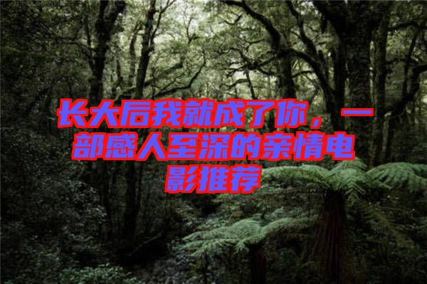 長大后我就成了你,一部感人至深的親情電影推薦