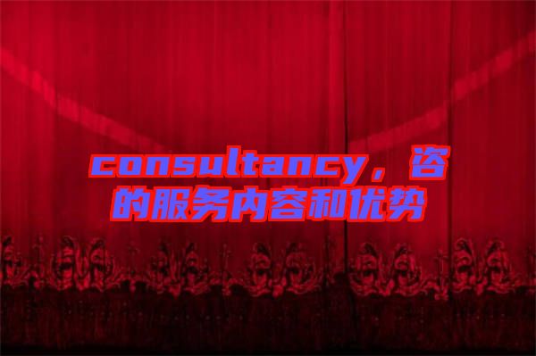 consultancy,咨的服務內容和優勢