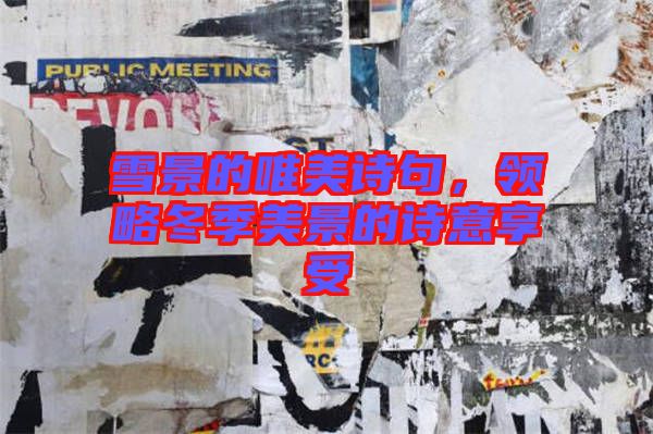 雪景的唯美詩句，領(lǐng)略冬季美景的詩意享受