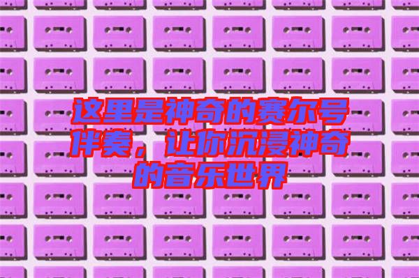 這里是神奇的賽爾號伴奏,讓你沉浸神奇的音樂世界